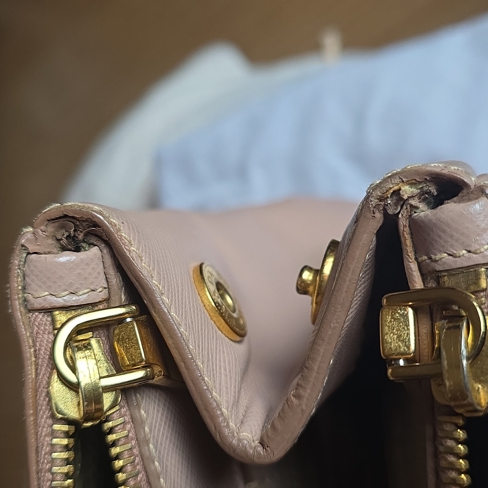 Prada Women's Tan Leather Tote Bag - Picture 15 of 16